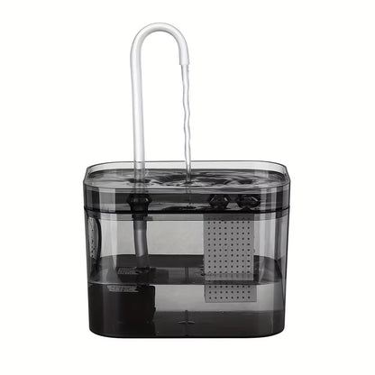 Cat Water Fountain with USB Auto Filter Recirculate Transparent Black Cat Drinker Ultra-Quiet Automatic Pet Drinking Dispenser