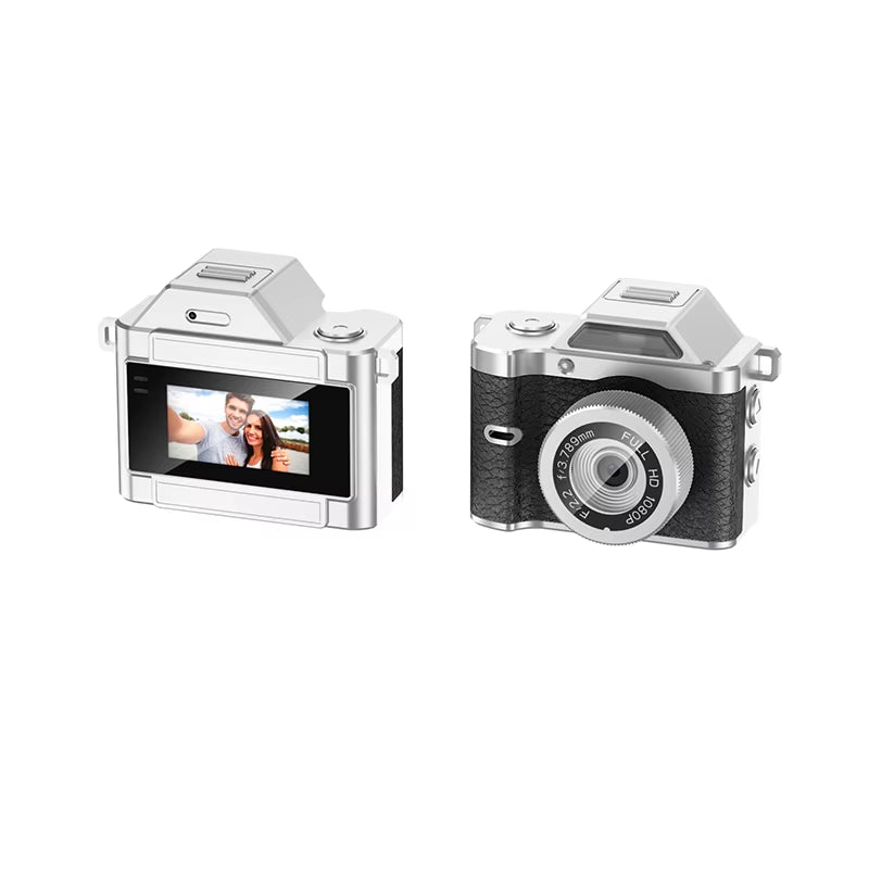 2026 FHD Retro Mini Keychain Camera Compact Thumb Pocket Digital Cam 1080P CCD Flash Magnetic Mount for Kids Travel Gift