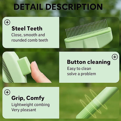 2PCS Pet Hair Remover Glove with Comb, Electrostatic Pet Hair Removal Glove for Dog Cat Grooming, Furniture and Car Seat Cleaning, Black Deshedding Gloves with Green Comb, Dog Washing Gloves