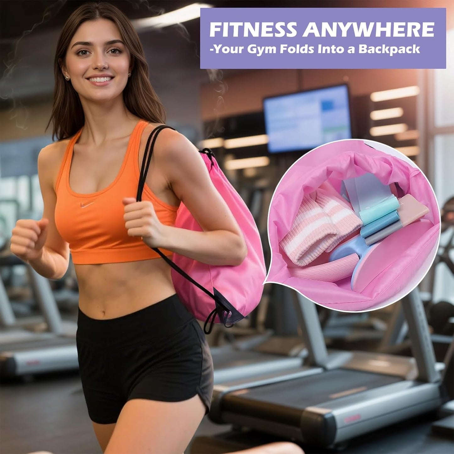 Pilates Kit, Pilates Essentials Kit for Women, Pilates Ring Set Home Gym Workout (Lavender)